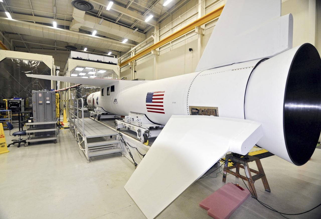 VANDENBERG AIR FORCE BASE, Calif. -- The Interface Region Imaging Spectrograph, or IRIS, is being readied for mating to the Orbital Sciences Corp. Pegasus XL rocket that will launch the spacecraft. A fairing will be fitted to the nose of the Pegasus to protect the spacecraft from atmospheric heating and stress during launch. Upcoming work includes electrical verification testing.                IRIS will open a new window of discovery by tracing the flow of energy and plasma through the chromospheres and transition region into the sun’s corona using spectrometry and imaging. IRIS fills a crucial gap in our ability to advance studies of the sun-to-Earth connection by tracing the flow of energy and plasma through the foundation of the corona and the region around the sun known as the heliosphere.  Photo credit: VAFB/Randy Beaudoin