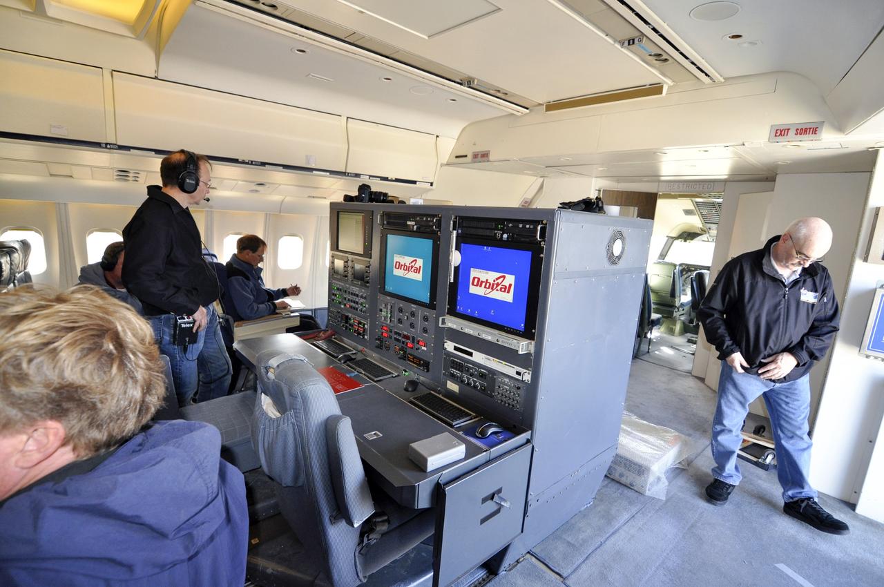 VANDENBERG ABF, Calif. - The launch crew of the Orbital Sciences L-1011 aircraft called "Stargazer" after arrival at Vandenberg Air Force Base for the upcoming launch of the company's Pegasus XL rocket lifting NASA's IRIS solar observatory into orbit. The aircraft will carry the winged rocket to an altitude of 39,000 feet before releasing the Pegasus so its own motors can ignite to send the IRIS into space. The L-1011 is a modified airliner equipped to hold the Pegasus under its body safely. IRIS, short for Interface Region Imaging Spectrograph, is being prepared for launch from Vandenberg June 26. IRIS will open a new window of discovery by tracing the flow of energy and plasma through the chromospheres and transition region into the sun’s corona using spectrometry and imaging. IRIS fills a crucial gap in our ability to advance studies of the sun-to-Earth connection by tracing the flow of energy and plasma through the foundation of the corona and the region around the sun known as the heliosphere. Photo credit: VAFB/Randy Beaudoin