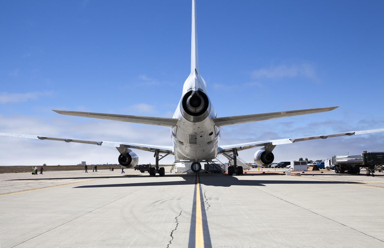 VANDENBERG AIR FORCE BASE, Calif. – Final checkouts are being completed at Vandenberg Air Force Base in California as preparations continue for the launch from the L-1011 carrier aircraft of the Orbital Sciences Corp. Pegasus XL rocket with the Interface Region Imaging Spectrograph, or IRIS, solar observatory.      Scheduled for launch from Vandenberg on June 26, 2013, IRIS will open a new window of discovery by tracing the flow of energy and plasma through the chromospheres and transition region into the sun’s corona using spectrometry and imaging. The IRIS mission will observe how solar material moves, gathers energy and heats up as it travels through a largely unexplored region of the solar atmosphere. The interface region, located between the sun's visible surface and upper atmosphere, is where most of the sun's ultraviolet emission is generated. These emissions impact the near-Earth space environment and Earth's climate.   For more information, visit http://www.nasa.gov/iris Photo credit: NASA/ Daniel Casper
