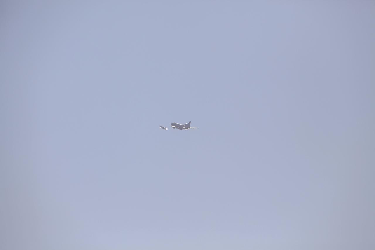 VANDENBERG AIR FORCE BASE, Calif. – An Orbital Sciences L-1011 aircraft departs from Vandenberg Air Force Base in California at 9:30 p.m. EDT, headed over the Pacific Ocean to release the Pegasus XL rocket carrying NASA's Interface Region Imaging Spectrograph, or IRIS, solar observatory. Release of the rocket from under the wing of the aircraft is scheduled for 10:27 p.m. EDT.    IRIS will open a new window of discovery using spectrometry and imaging to trace the flow of energy and plasma through the chromospheres and transition region into the sun’s corona. The spacecraft will observe how solar material moves, gathers energy and heats up as it travels through a largely unexplored region of the solar atmosphere. This interface region, located between the sun's visible surface and its upper atmosphere, is where most of its ultraviolet emission is generated. These emissions impact the near-Earth space environment and Earth's climate. NASA's Launch Services Program at the agency's Kennedy Space Center in Florida is managing the countdown and launch. For more information, visit http://www.nasa.gov/iris.  Photo credit: NASA/Daniel Casper