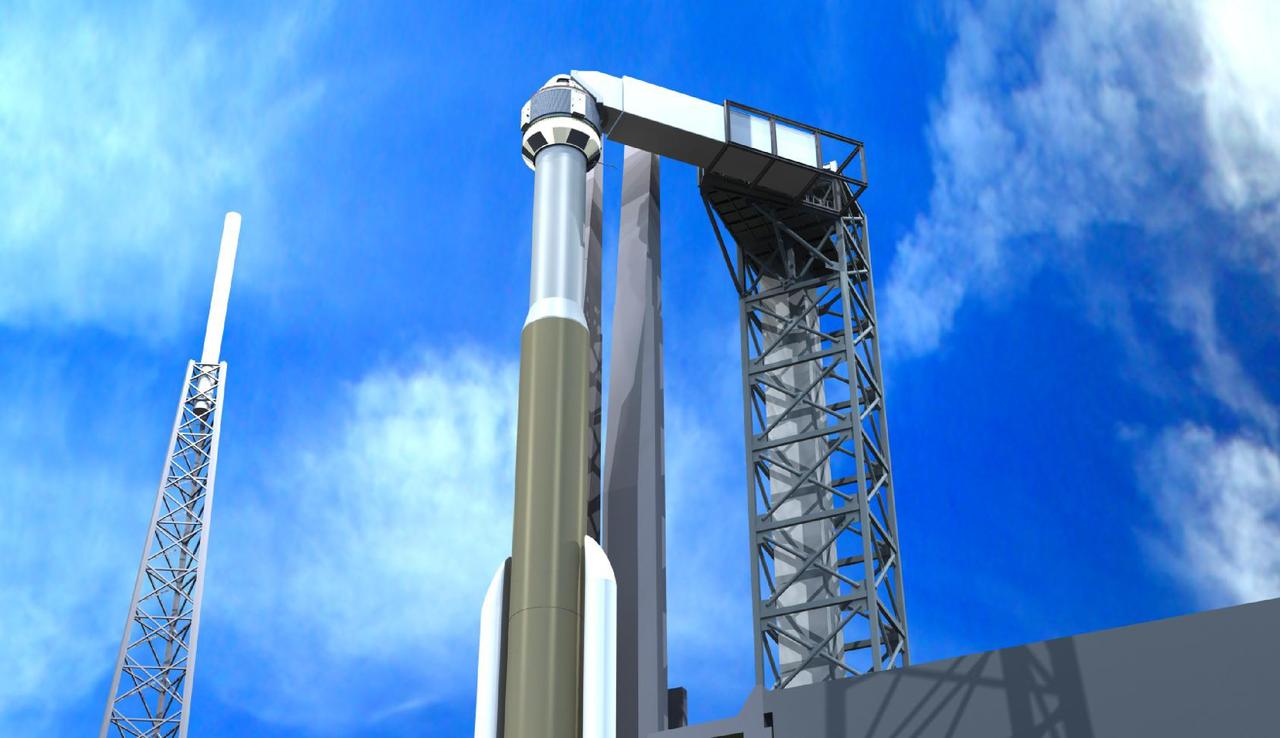 CAPE CANAVERAL, Fla. -- This is an artist's concept of The Boeing Company's CST-100 spacecraft and United Launch Alliance, or ULA, Atlas V rocket at Space Launch Complex 41 on Cape Canaveral Air Force Station in Florida.     The integrated system is being developed in collaboration with NASA's Commercial Crew Program during the Commercial Crew Integrated Capability, or CCiCap, initiative.     Image credit: Boeing