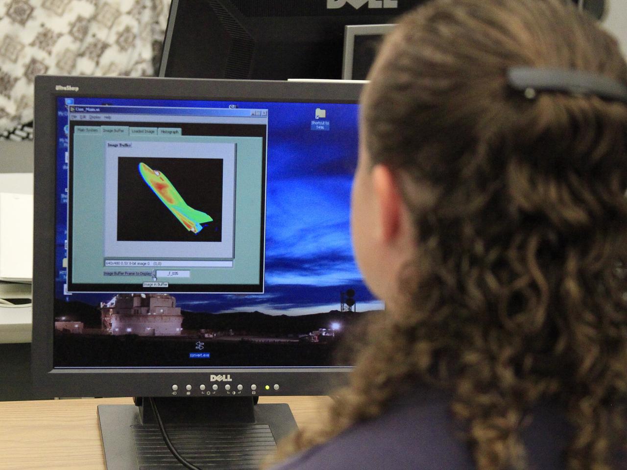 HAMPTON, Va. –An engineer monitors high-speed wind tunnel testing of a 10-inch long ceramic model of the Sierra Nevada Corporation, or SNC, Dream Chaser spacecraft at NASA's Langley Research Center in Hampton, Va. The tests measure how much heat the winged vehicle would experience during ascent and re-entry through the atmosphere, including the spacecraft's lower- and upper-body flaps, elevons and a rudder. They're also helping the company obtain necessary data for the material selection and design of the spacecraft's thermal protection system.        SNC is continuing the development of its Dream Chaser spacecraft under the agency's Commercial Crew Integrated Capability, or CCiCap, initiative, which is intended to lead to the availability of commercial human spaceflight services for government and commercial customers. To learn more about CCP and its industry partners, visit www.nasa.gov/commercialcrew. Image credit: NASA/David Bowman