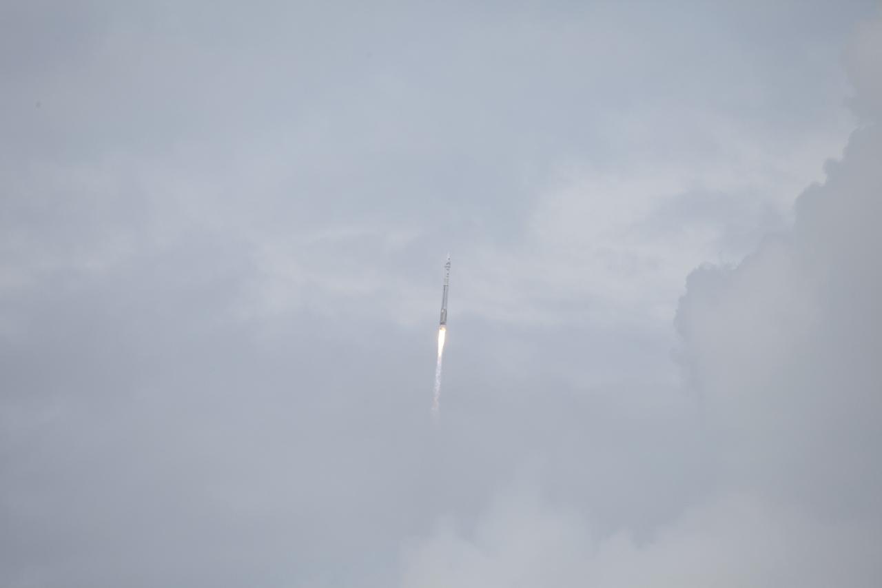 CAPE CANAVERAL, Fla. -- A United Launch Alliance Atlas V rocket lifts off through the clouds over Space Launch Complex 41 at Cape Canaveral Air Force Station in Florida, carrying NASA's Mars Atmosphere and Volatile EvolutioN, or MAVEN, spacecraft.    Launch was on schedule at 1:28 p.m. EST Nov. 18 at the opening of a two-hour launch window. After a 10-month journey to the Red Planet, MAVEN will study its upper atmosphere in unprecedented detail from orbit above the planet. Built by Lockheed Martin in Littleton, Colo., MAVEN will arrive at Mars in September 2014 and will be inserted into an elliptical orbit with a high point of 3,900 miles, swooping down to as close as 93 miles above the planet's surface. For more information, visit: http://www.nasa.gov/mission_pages/maven/main/index.html. Photo credit: NASA/Dan Casper