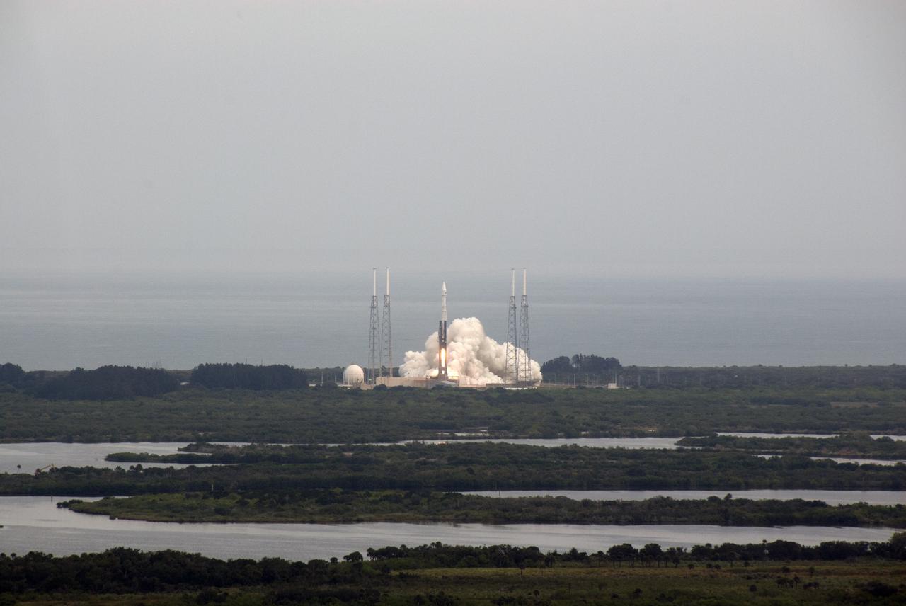 CAPE CANAVERAL, Fla. -- The engine ignites under the United Launch Alliance Atlas V rocket, lifting NASA's Mars Atmosphere and Volatile EvolutioN, or MAVEN, spacecraft off Space Launch Complex 41 at Cape Canaveral Air Force Station in Florida.    Launch was on schedule at 1:28 p.m. EST Nov. 18 at the opening of a two-hour launch window. After a 10-month journey to the Red Planet, MAVEN will study its upper atmosphere in unprecedented detail from orbit above the planet. Built by Lockheed Martin in Littleton, Colo., MAVEN will arrive at Mars in September 2014 and will be inserted into an elliptical orbit with a high point of 3,900 miles, swooping down to as close as 93 miles above the planet's surface. For more information, visit: http://www.nasa.gov/mission_pages/maven/main/index.html. Photo credit: NASA/Bill White