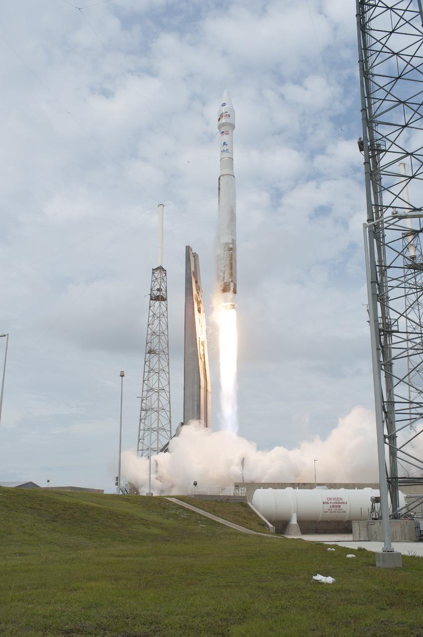 CAPE CANAVERAL, Fla. -- The United Launch Alliance Atlas V rocket carrying NASA's Mars Atmosphere and Volatile EvolutioN, or MAVEN, spacecraft soars off Space Launch Complex 41 on Cape Canaveral Air Force Station in Florida. Launch was on schedule at 1:28 p.m. EST Nov. 18 at the opening of a two-hour launch window. After a 10-month journey to the Red Planet, MAVEN will study its upper atmosphere in unprecedented detail from orbit above the planet. Built by Lockheed Martin in Littleton, Colo., MAVEN will arrive at Mars in September 2014 and will be inserted into an elliptical orbit with a high point of 3,900 miles, swooping down to as close as 93 miles above the planet's surface. For more information, visit: http://www.nasa.gov/mission_pages/maven/main/index.html. Photo credit: NASA/Tony Gray and Rick Wetherington