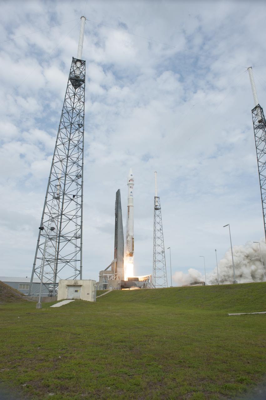 CAPE CANAVERAL, Fla. -- The engine ignites under the United Launch Alliance Atlas V rocket, lifting NASA's Mars Atmosphere and Volatile EvolutioN, or MAVEN, spacecraft off Space Launch Complex 41 on Cape Canaveral Air Force Station in Florida.. Launch was on schedule at 1:28 p.m. EST Nov. 18 at the opening of a two-hour launch window. After a 10-month journey to the Red Planet, MAVEN will study its upper atmosphere in unprecedented detail from orbit above the planet. Built by Lockheed Martin in Littleton, Colo., MAVEN will arrive at Mars in September 2014 and will be inserted into an elliptical orbit with a high point of 3,900 miles, swooping down to as close as 93 miles above the planet's surface. For more information, visit: http://www.nasa.gov/mission_pages/maven/main/index.html. Photo credit: NASA/Tony Gray and Rick Wetherington