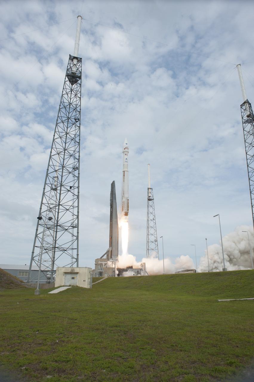 CAPE CANAVERAL, Fla. -- The United Launch Alliance Atlas V rocket carrying NASA's Mars Atmosphere and Volatile EvolutioN, or MAVEN, spacecraft rises off Space Launch Complex 41 on Cape Canaveral Air Force Station in Florida. Launch was on schedule at 1:28 p.m. EST Nov. 18 at the opening of a two-hour launch window. After a 10-month journey to the Red Planet, MAVEN will study its upper atmosphere in unprecedented detail from orbit above the planet. Built by Lockheed Martin in Littleton, Colo., MAVEN will arrive at Mars in September 2014 and will be inserted into an elliptical orbit with a high point of 3,900 miles, swooping down to as close as 93 miles above the planet's surface. For more information, visit: http://www.nasa.gov/mission_pages/maven/main/index.html. Photo credit: NASA/Tony Gray and Rick Wetherington