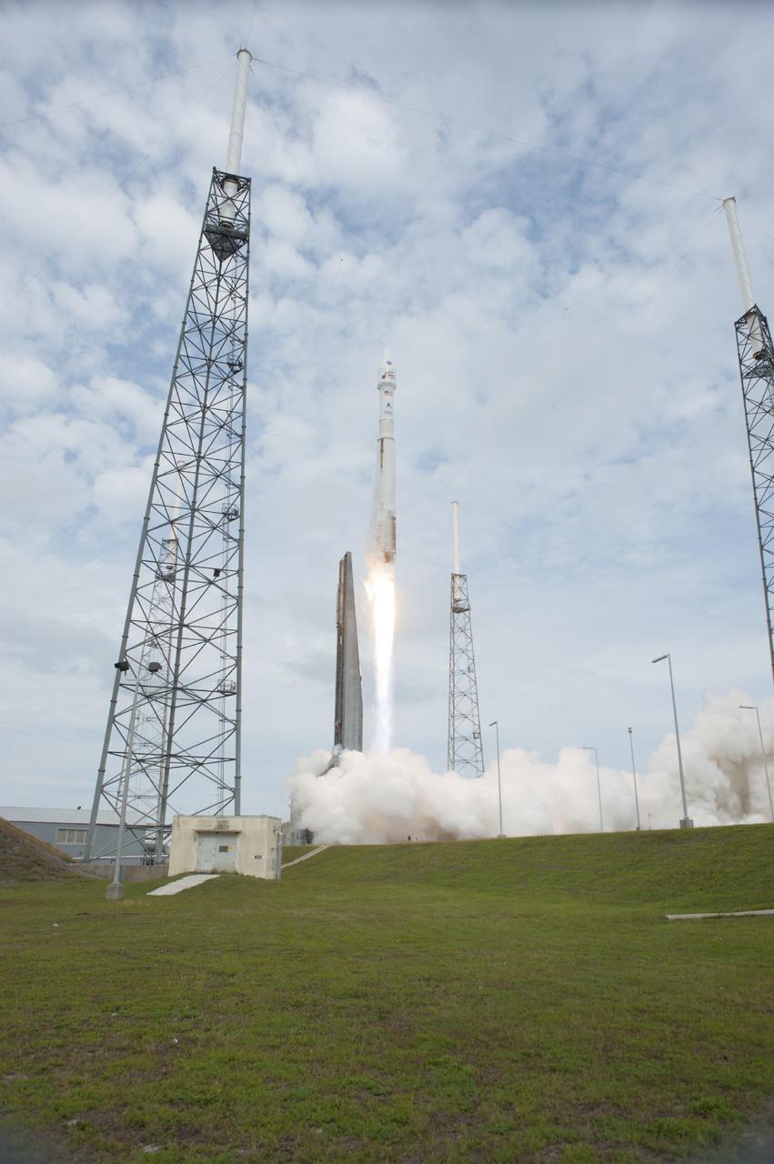 CAPE CANAVERAL, Fla. -- The United Launch Alliance Atlas V rocket carrying NASA's Mars Atmosphere and Volatile EvolutioN, or MAVEN, spacecraft rises off Space Launch Complex 41 on Cape Canaveral Air Force Station in Florida. Launch was on schedule at 1:28 p.m. EST Nov. 18 at the opening of a two-hour launch window. After a 10-month journey to the Red Planet, MAVEN will study its upper atmosphere in unprecedented detail from orbit above the planet. Built by Lockheed Martin in Littleton, Colo., MAVEN will arrive at Mars in September 2014 and will be inserted into an elliptical orbit with a high point of 3,900 miles, swooping down to as close as 93 miles above the planet's surface. For more information, visit: http://www.nasa.gov/mission_pages/maven/main/index.html. Photo credit: NASA/Tony Gray and Rick Wetherington