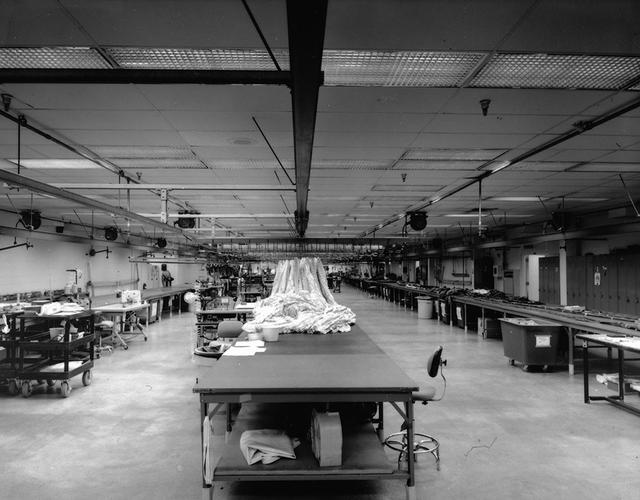 Interior view of the Parachute Refurbishment Facility