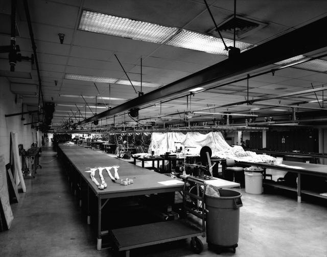 Interior view of the Parachute Refurbishment Facility