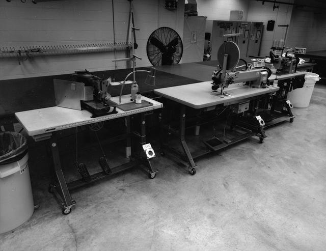 Interior view of the Parachute Refurbishment Facility