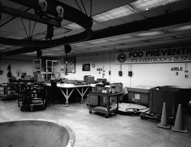 Interior view of the Parachute Refurbishment Facility