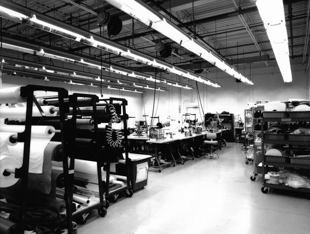 Interior view of the Parachute Refurbishment Facility