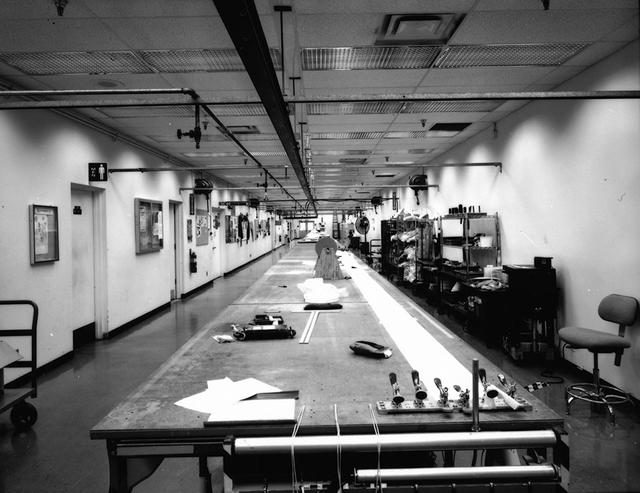 Interior view of the Parachute Refurbishment Facility