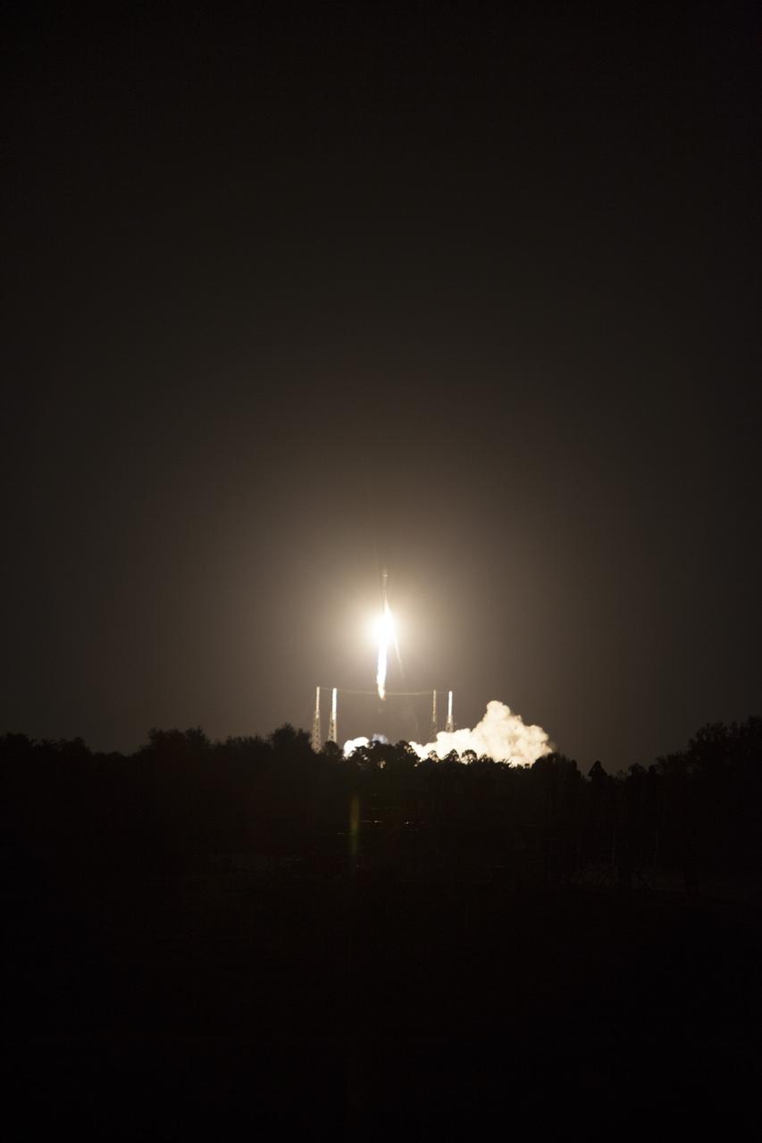 CAPE CANAVERAL, Fla. -- The United Launch Alliance Atlas V rocket carrying NASA's Tracking and Data Relay Satellite, or TDRS-L, soars off Space Launch Complex 41 on Cape Canaveral Air Force Station in Florida. Launch was at 9:33 p.m. EST Jan. 23 during a 40-minute launch window. The TDRS-L spacecraft is the second of three new satellites designed to ensure vital operational continuity for NASA by expanding the lifespan of the Tracking and Data Relay Satellite System TDRSS fleet, which consists of eight satellites in geosynchronous orbit. The spacecraft provide tracking, telemetry, command and high-bandwidth data return services for numerous science and human exploration missions orbiting Earth. These include NASA's Hubble Space Telescope and the International Space Station. TDRS-L has a high-performance solar panel designed for more spacecraft power to meet the growing S-band communications requirements. TDRSS is one of three NASA Space Communication and Navigation SCaN networks providing space communications to NASA’s missions. For more information more about TDRS-L, visit http://www.nasa.gov/tdrs. To learn more about SCaN, visit www.nasa.gov/scan. Photo credit: NASA/Frankie Martin