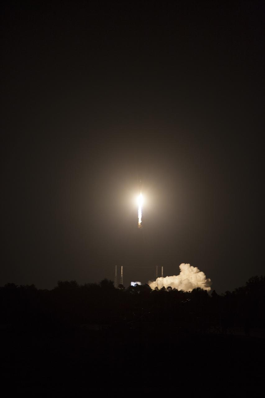 CAPE CANAVERAL, Fla. -- A United Launch Alliance Atlas V rocket soars into the night from Space Launch Complex 41 at Cape Canaveral Air Force Station in Florida, carrying NASA's Tracking and Data Relay Satellite, or TDRS-L, to Earth orbit. Launch was at 9:33 p.m. EST Jan. 23 during a 40-minute launch window. The TDRS-L spacecraft is the second of three new satellites designed to ensure vital operational continuity for NASA by expanding the lifespan of the Tracking and Data Relay Satellite System TDRSS fleet, which consists of eight satellites in geosynchronous orbit. The spacecraft provide tracking, telemetry, command and high-bandwidth data return services for numerous science and human exploration missions orbiting Earth. These include NASA's Hubble Space Telescope and the International Space Station. TDRS-L has a high-performance solar panel designed for more spacecraft power to meet the growing S-band communications requirements. TDRSS is one of three NASA Space Communication and Navigation SCaN networks providing space communications to NASA’s missions. For more information more about TDRS-L, visit http://www.nasa.gov/tdrs. To learn more about SCaN, visit www.nasa.gov/scan. Photo credit: NASA/Frankie Martin