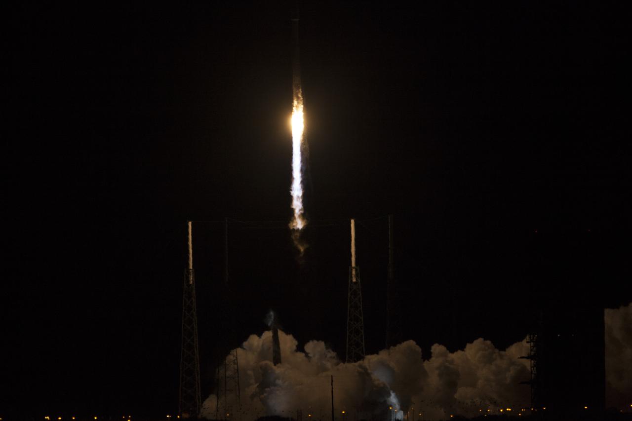 CAPE CANAVERAL, Fla. -- A United Launch Alliance Atlas V rocket streaks into the night from Space Launch Complex 41 at Cape Canaveral Air Force Station in Florida, carrying NASA's Tracking and Data Relay Satellite, or TDRS-L, to Earth orbit. Launch was at 9:33 p.m. EST Jan. 23 during a 40-minute launch window. The TDRS-L spacecraft is the second of three new satellites designed to ensure vital operational continuity for NASA by expanding the lifespan of the Tracking and Data Relay Satellite System TDRSS fleet, which consists of eight satellites in geosynchronous orbit. The spacecraft provide tracking, telemetry, command and high-bandwidth data return services for numerous science and human exploration missions orbiting Earth. These include NASA's Hubble Space Telescope and the International Space Station. TDRS-L has a high-performance solar panel designed for more spacecraft power to meet the growing S-band communications requirements. TDRSS is one of three NASA Space Communication and Navigation SCaN networks providing space communications to NASA’s missions. For more information more about TDRS-L, visit http://www.nasa.gov/tdrs. To learn more about SCaN, visit www.nasa.gov/scan. Photo credit: NASA/Kim Shiflett