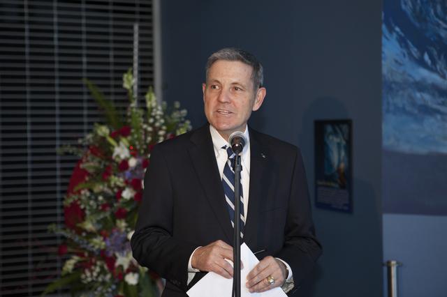 NASA image: Wreath for Bill Pogue Memorial