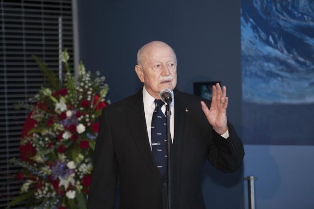 NASA image: Wreath for Bill Pogue Memorial