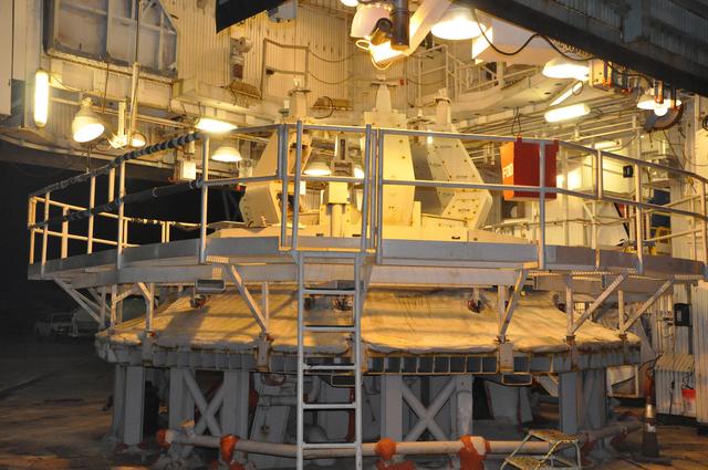 NASA image: OCO-2 Tower Roll Prior to Fairing Hoist