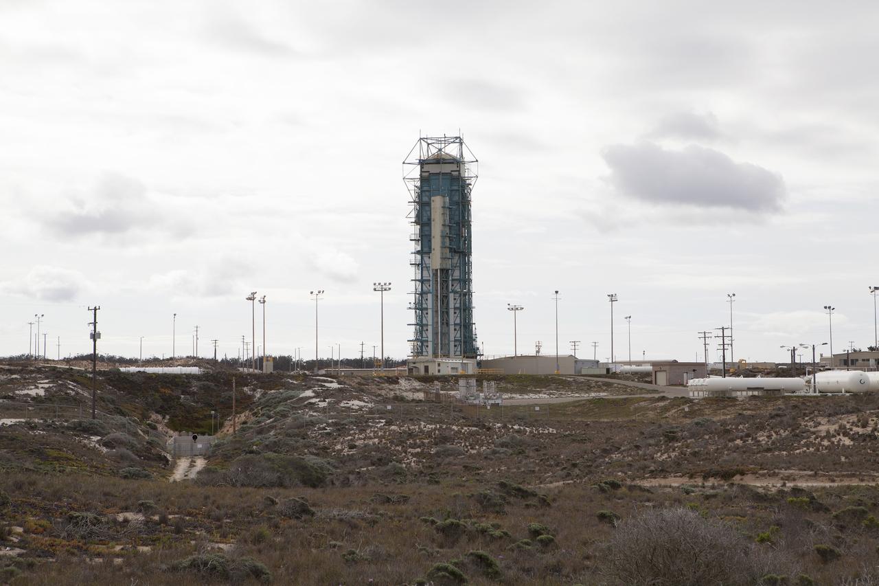 VANDENBERG AIR FORCE BASE, Calif. – Processing is underway at Space Launch Complex 2 on Vandenberg Air Force Base in California for the upcoming launch of NASA's Orbiting Carbon Observatory-2 mission, or OCO-2, aboard a United Launch Alliance Delta II rocket in July. The observatory will collect precise global measurements of carbon dioxide in the Earth's atmosphere and provide scientists with a better idea of the chemical compound's impacts on climate change. Scientists will analyze this data to improve our understanding of the natural processes and human activities that regulate the abundance and distribution of this important atmospheric gas. To learn more about OCO-2, visit http://oco.jpl.nasa.gov. Photo credit: NASA/Kim Shiflett