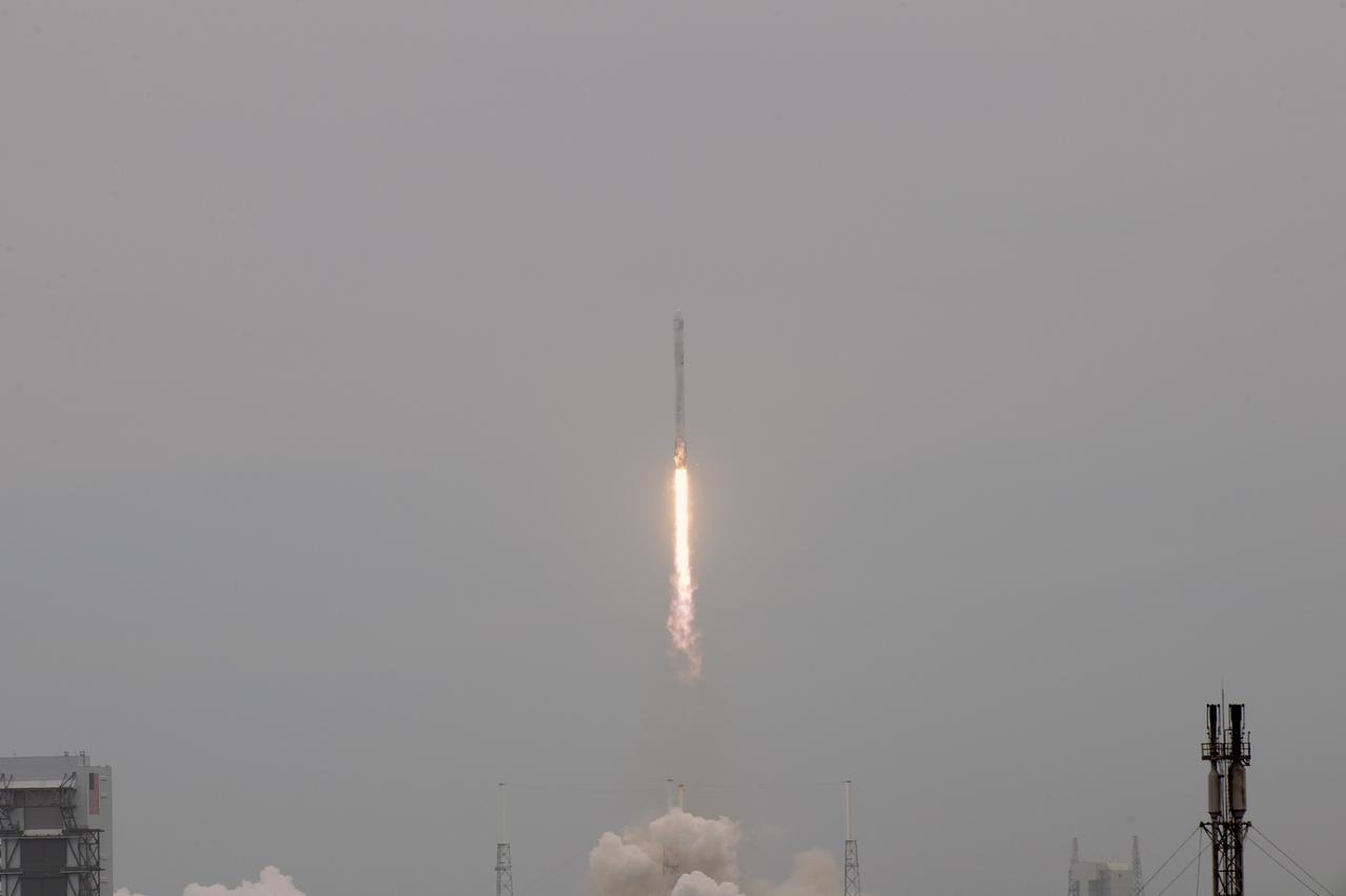 CAPE CANAVERAL, Fla. - The SpaceX-3 mission lifts off into the clouds over Space Launch Complex 40 on Cape Canaveral Air Force Station aboard a Falcon 9 rocket, carrying the Dragon resupply spacecraft to the International Space Station. Liftoff was during an instantaneous window at 3:25 p.m. EDT.    Dragon is making its fourth trip to the space station. The SpaceX-3 mission, carrying almost 2.5 tons of supplies, technology and science experiments, is the third of 12 flights through a $1.6 billion NASA Commercial Resupply Services contract. Dragon's cargo will support more than 150 experiments that will be conducted during the station's Expeditions 39 and 40.     For more information, visit http://www.nasa.gov/mission_pages/station/structure/launch/index.html.  Photo credit: NASA/George Roberts