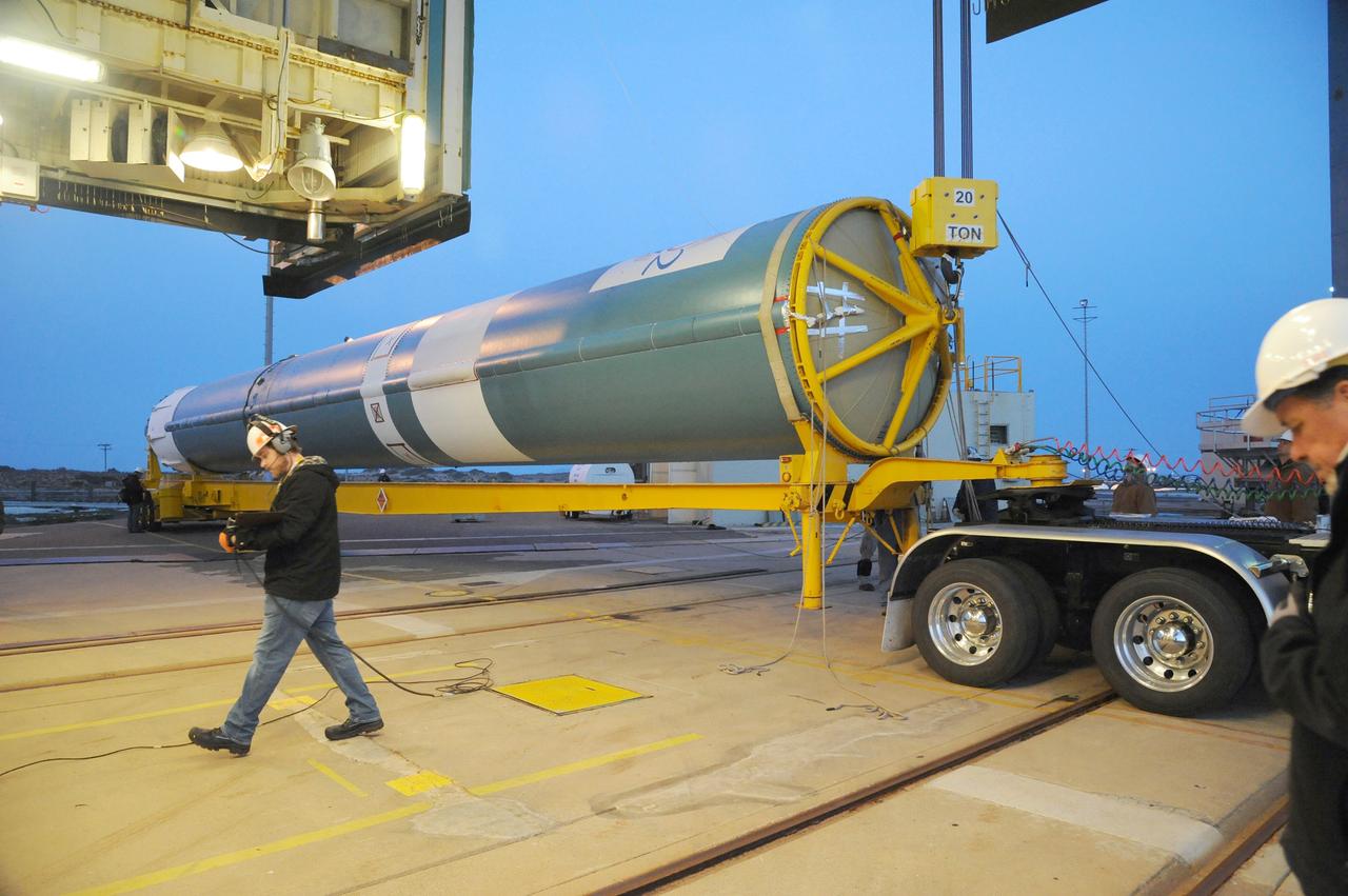 VANDENBERG AIR FORCE BASE, Calif. – Preparations are underway to lift the United Launch Alliance Delta II rocket for NASA's Orbiting Carbon Observatory-2 mission, or OCO-2, into the mobile service tower at Space Launch Complex 2 on Vandenberg Air Force Base in California.    Launch is scheduled for July 1, 2014.  The observatory will collect precise global measurements of carbon dioxide in the Earth's atmosphere and provide scientists with a better idea of the chemical compound's impacts on climate change. Scientists will analyze this data to improve our understanding of the natural processes and human activities that regulate the abundance and distribution of this important atmospheric gas. To learn more about OCO-2, visit http://oco.jpl.nasa.gov.  Photo credit: NASA/Mark Mackley, 30th Space Wing