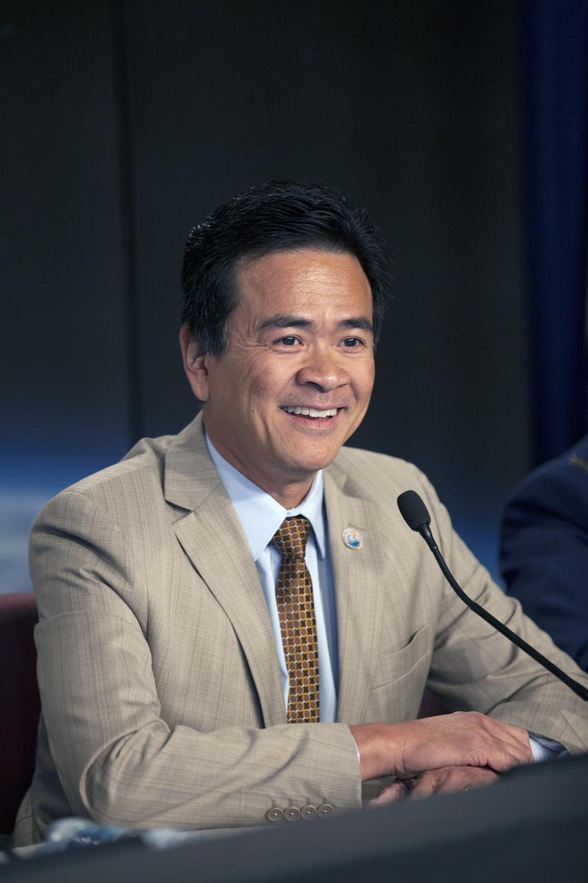 VANDENBERG AIR FORCE BASE, Calif. – Ralph Basilio, Orbiting Carbon Observatory-2 project manager at NASA's Jet Propulsion Laboratory, participates in a prelaunch news conference at Vandenberg Air Force Base in California prior to the launch of the observatory, or OCO-2. Launch aboard a United Launch Alliance Delta II rocket from Space Launch Complex 2 is scheduled for 5:56 a.m. EDT on July 1. OCO-2 is NASA’s first mission dedicated to studying atmospheric carbon dioxide, the leading human-produced greenhouse gas driving changes in Earth’s climate. OCO-2 will provide a new tool for understanding the human and natural sources of carbon dioxide emissions and the natural "sinks" that absorb carbon dioxide and help control its buildup. The observatory will measure the global geographic distribution of these sources and sinks and study their changes over time. To learn more about OCO-2, visit http://www.nasa.gov/oco2. Photo credit: NASA/Kim Shiflett