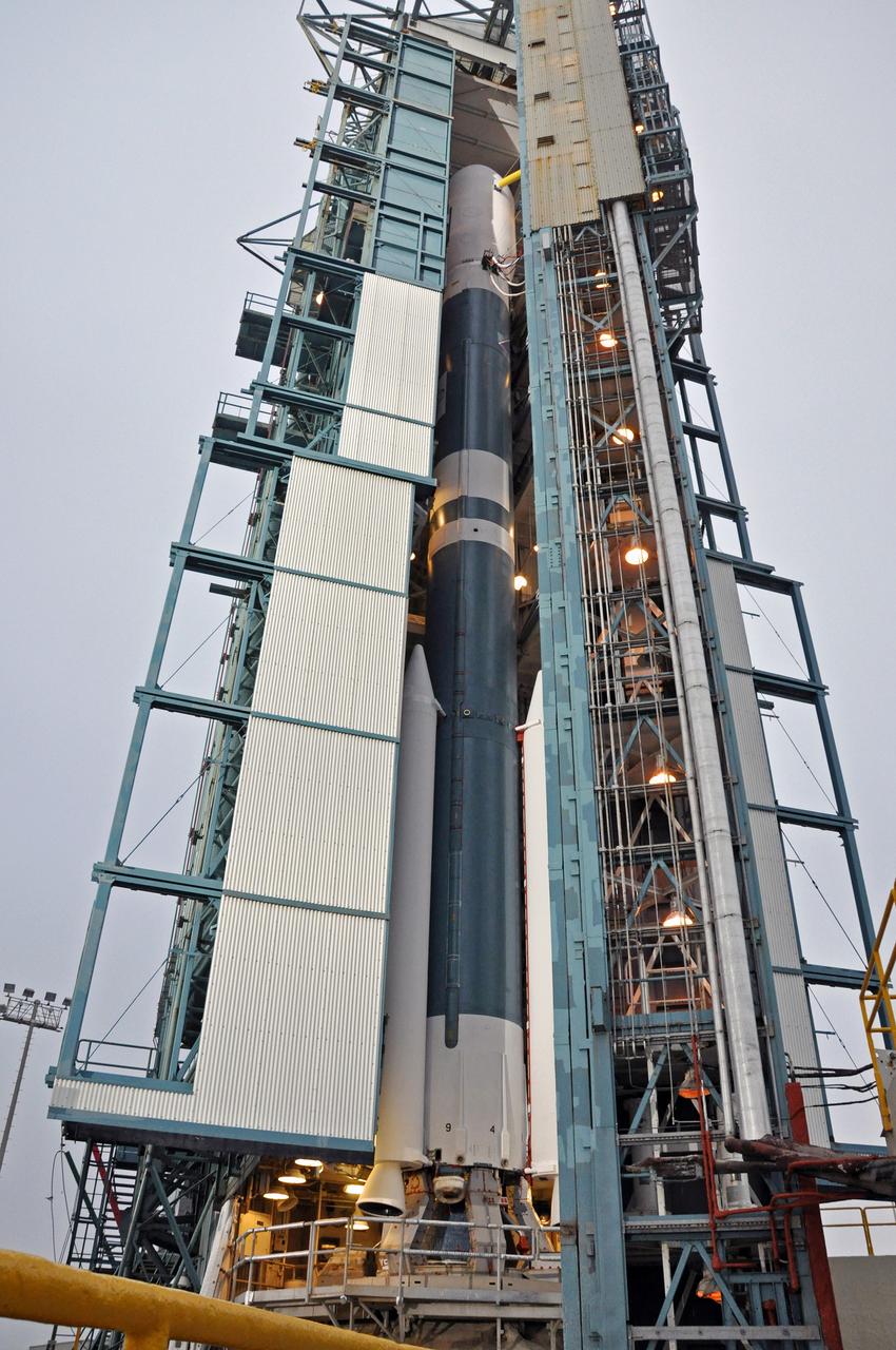 VANDENBERG AIR FORCE BASE, Calif. – The mobile service tower on Space Launch Complex 2 at Vandenberg Air Force Base in California begins to roll back from the United Launch Alliance Delta II rocket with NASA's Orbiting Carbon Observatory-2, or OCO-2, aboard.    Launch is scheduled for 5:56 a.m. EDT on July 1. OCO-2 is NASA’s first mission dedicated to studying atmospheric carbon dioxide, the leading human-produced greenhouse gas driving changes in Earth’s climate. OCO-2 will provide a new tool for understanding the human and natural sources of carbon dioxide emissions and the natural "sinks" that absorb carbon dioxide and help control its buildup. The observatory will measure the global geographic distribution of these sources and sinks and study their changes over time. To learn more about OCO-2, visit http://www.nasa.gov/oco2.  Photo credit: NASA/Randy Beaudoin