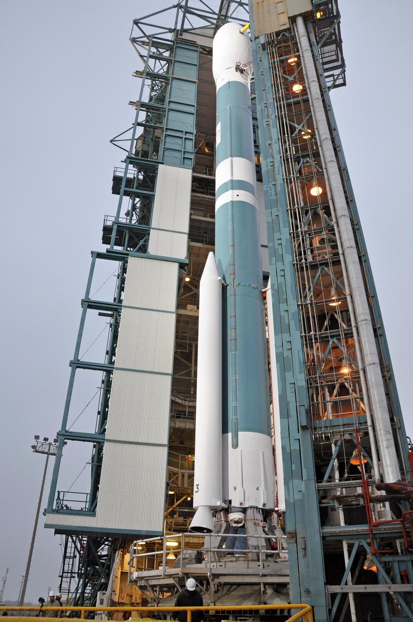 VANDENBERG AIR FORCE BASE, Calif. – The mobile service tower on Space Launch Complex 2 at Vandenberg Air Force Base in California rolls away from the United Launch Alliance Delta II rocket carrying NASA's Orbiting Carbon Observatory-2, or OCO-2.    Launch is scheduled for 5:56 a.m. EDT on July 1. OCO-2 is NASA’s first mission dedicated to studying atmospheric carbon dioxide, the leading human-produced greenhouse gas driving changes in Earth’s climate. OCO-2 will provide a new tool for understanding the human and natural sources of carbon dioxide emissions and the natural "sinks" that absorb carbon dioxide and help control its buildup. The observatory will measure the global geographic distribution of these sources and sinks and study their changes over time. To learn more about OCO-2, visit http://www.nasa.gov/oco2.  Photo credit: NASA/Randy Beaudoin