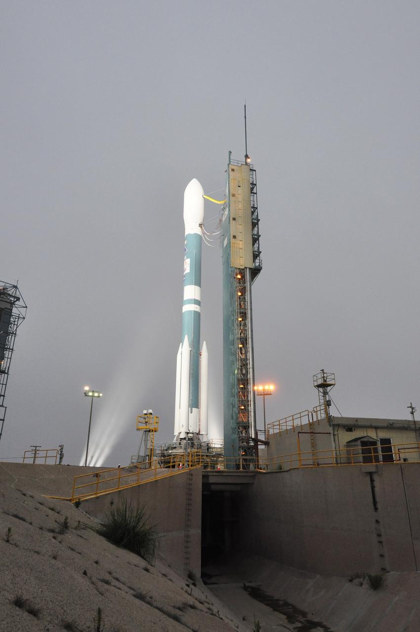 VANDENBERG AIR FORCE BASE, Calif. – The United Launch Alliance Delta II rocket carrying NASA's Orbiting Carbon Observatory-2, or OCO-2, is ready for launch over the flame trench on Space Launch Complex 2 at Vandenberg Air Force Base in California following rollback of the mobile service tower.    Launch is scheduled for 5:56 a.m. EDT on July 1. OCO-2 is NASA’s first mission dedicated to studying atmospheric carbon dioxide, the leading human-produced greenhouse gas driving changes in Earth’s climate. OCO-2 will provide a new tool for understanding the human and natural sources of carbon dioxide emissions and the natural "sinks" that absorb carbon dioxide and help control its buildup. The observatory will measure the global geographic distribution of these sources and sinks and study their changes over time. To learn more about OCO-2, visit http://www.nasa.gov/oco2.  Photo credit: NASA/Randy Beaudoin