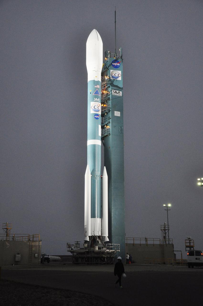 VANDENBERG AIR FORCE BASE, Calif. – Nightfall on Space Launch Complex 2 at Vandenberg Air Force Base in California follows the rollback of the mobile service tower for launch of NASA's Orbiting Carbon Observatory-2, or OCO-2, aboard a United Launch Alliance Delta II rocket.      Launch is scheduled for 5:56 a.m. EDT on July 1. OCO-2 is NASA’s first mission dedicated to studying atmospheric carbon dioxide, the leading human-produced greenhouse gas driving changes in Earth’s climate. OCO-2 will provide a new tool for understanding the human and natural sources of carbon dioxide emissions and the natural "sinks" that absorb carbon dioxide and help control its buildup. The observatory will measure the global geographic distribution of these sources and sinks and study their changes over time. To learn more about OCO-2, visit http://www.nasa.gov/oco2.  Photo credit: NASA/Randy Beaudoin