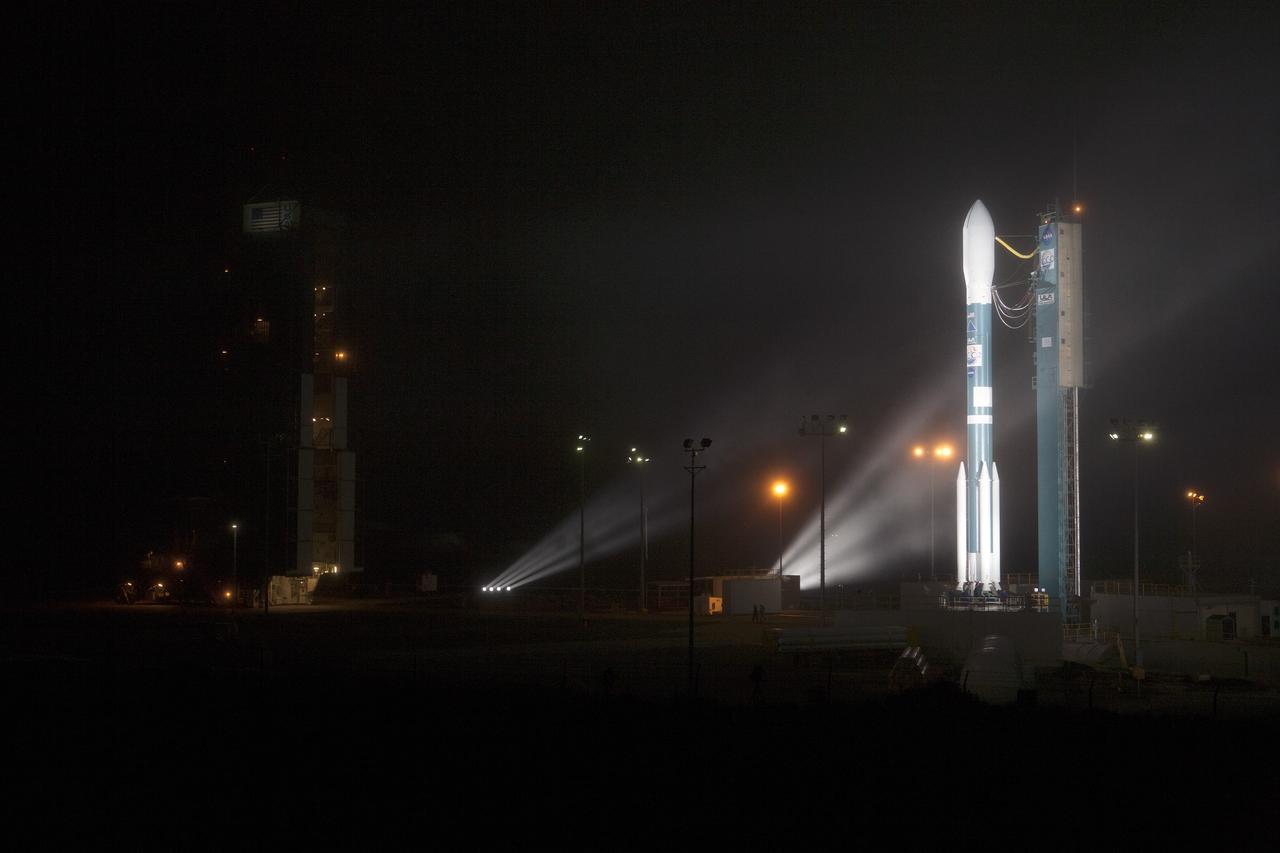 VANDENBERG AIR FORCE BASE, Calif. – Nightfall on Space Launch Complex 2 at Vandenberg Air Force Base in California follows the rollback of the mobile service tower for launch of NASA's Orbiting Carbon Observatory-2, or OCO-2, aboard a United Launch Alliance Delta II rocket.    Launch is scheduled for 5:56 a.m. EDT on July 1. OCO-2 is NASA’s first mission dedicated to studying atmospheric carbon dioxide, the leading human-produced greenhouse gas driving changes in Earth’s climate. OCO-2 will provide a new tool for understanding the human and natural sources of carbon dioxide emissions and the natural "sinks" that absorb carbon dioxide and help control its buildup. The observatory will measure the global geographic distribution of these sources and sinks and study their changes over time. To learn more about OCO-2, visit http://www.nasa.gov/oco2.  Photo credit: NASA/Kim Shiflett