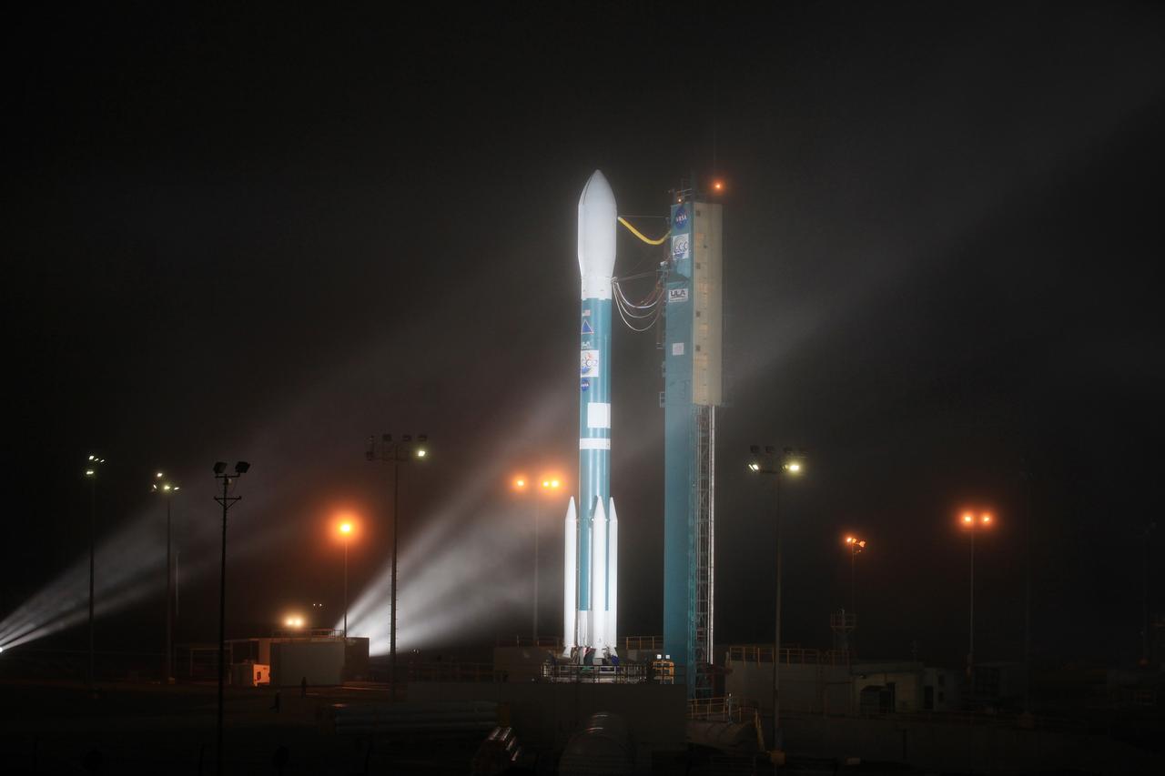 VANDENBERG AIR FORCE BASE, Calif. – Space Launch Complex 2 on Vandenberg Air Force Base in California is illuminated following the rollback of the mobile service tower, preparing the way for launch of NASA's Orbiting Carbon Observatory-2, or OCO-2, aboard a United Launch Alliance Delta II rocket.    Launch is scheduled for 5:56 a.m. EDT on July 1. OCO-2 is NASA’s first mission dedicated to studying atmospheric carbon dioxide, the leading human-produced greenhouse gas driving changes in Earth’s climate. OCO-2 will provide a new tool for understanding the human and natural sources of carbon dioxide emissions and the natural "sinks" that absorb carbon dioxide and help control its buildup. The observatory will measure the global geographic distribution of these sources and sinks and study their changes over time. To learn more about OCO-2, visit http://www.nasa.gov/oco2.  Photo credit: NASA/Kim Shiflett