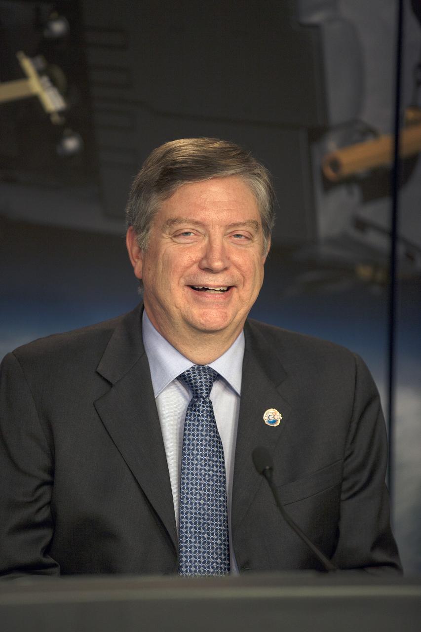 VANDENBERG AIR FORCE BASE, Calif. – Mike Miller, senior vice president, Science and Environmental Satellite Programs, Orbital Sciences Space Systems Group, participates in a post-launch news conference at Vandenberg Air Force Base in California following the successful launch of NASA's Orbiting Carbon Observatory-2, or OCO-2.  Orbital Sciences built the satellite for NASA.          Liftoff of OCO-2 from Space Launch Complex 2 aboard a United Launch Alliance Delta II rocket was on schedule at 5:56 a.m. EDT on July 2 following the repair of the pad's water suppression system, which failed on the first launch attempt July 1.  OCO-2 is NASA’s first mission dedicated to studying atmospheric carbon dioxide, the leading human-produced greenhouse gas driving changes in Earth’s climate. OCO-2 will provide a new tool for understanding the human and natural sources of carbon dioxide emissions and the natural "sinks" that absorb carbon dioxide and help control its buildup. The observatory will measure the global geographic distribution of these sources and sinks and study their changes over time. To learn more about OCO-2, visit http://www.nasa.gov/oco2.  Photo credit: NASA/Kim Shiflett