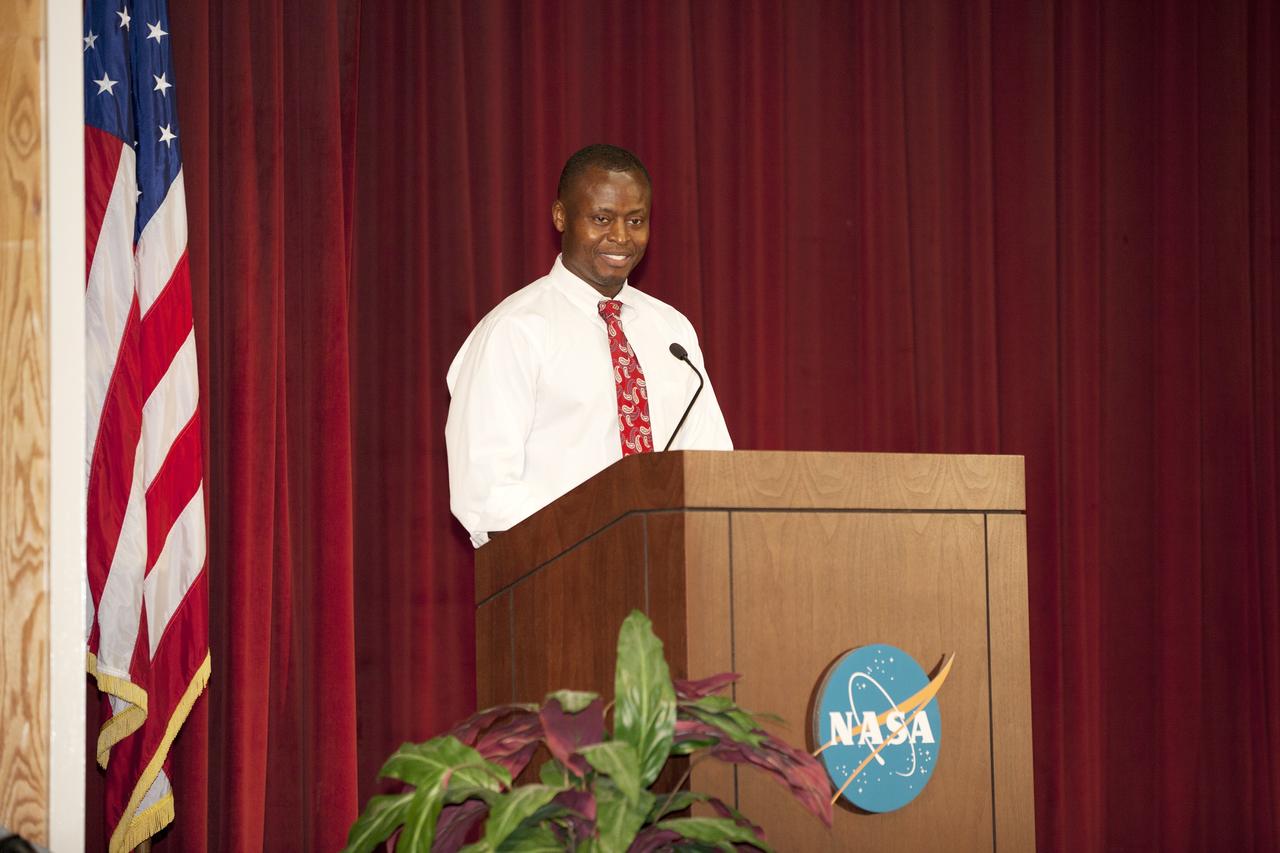 CAPE CANAVERAL, Fla. -- In the KSC Training Auditorium at NASA's Kennedy Space Center in Florida, Yves Lamothe, transition manager for the Ground Systems Development and Operations Program, is the master of ceremonies at a special event marking the 50th anniversary of the Civil Rights Act of 1964. Center Director Robert Cabana made the opening remarks.     Dr. Mary Frances Berry, an award-winning civil rights activist and former member of the U.S. Commission on Civil Rights, was the guest speaker. The event was presented by Kennedy's Office of Diversity and Equal Opportunity. For more information on Kennedy Space Center, visit http://www.nasa.gov/kennedy. Photo credit: NASA/Kim Shiflett