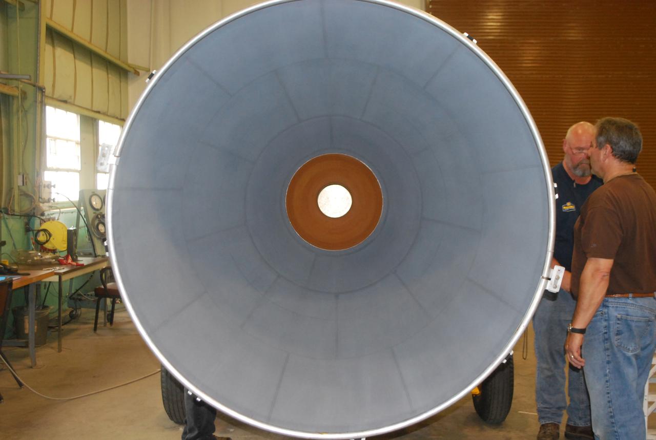 VANDENBERG AIR FORCE BASE, Calif. – The nozzle has been installed on the second stage of the United Launch Alliance Delta II rocket in the Horizontal Processing Facility at Space Launch Complex 2 on Vandenberg Air Force Base in California.      The Delta II will be used to loft NASA's Soil Moisture Active Passive mission, or SMAP, into orbit. The spacecraft will provide global measurements of soil moisture and its freeze/thaw state. These measurements will be used to enhance understanding of processes that link the water, energy and carbon cycles, and to extend the capabilities of weather and climate prediction models. The data returned also will be used to quantify net carbon flux in boreal landscapes and to develop improved flood prediction and drought monitoring capabilities. Launch is scheduled for November 2014. To learn more about SMAP, visit http://smap.jpl.nasa.gov.  Photo credit: NASA/Randy Beaudoin