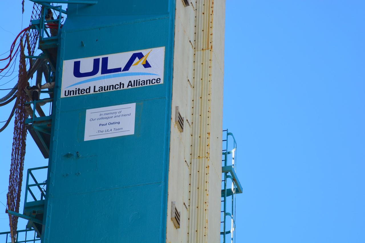 VANDENBERG AFB, California – Detail of mission and NASA logos at Space Launch Complex-2 at Vandenberg AFB, California - the launch site for NASA's SMAP spacecraft. For more, go to www.nasa.gov/smap Photo credit: NASA/Randy Beaudoin