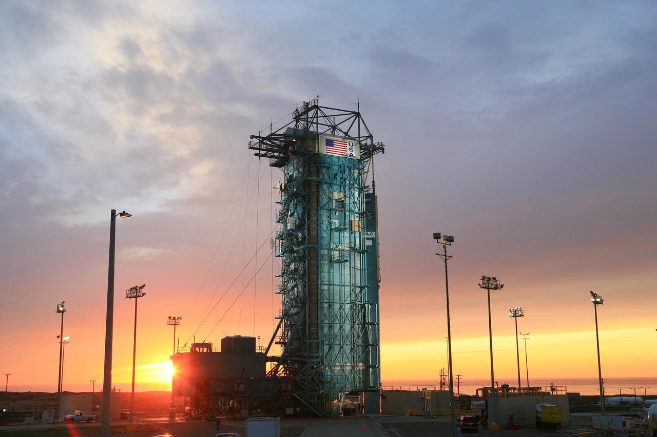 VANDENBERG AIR FORCE BASE, Calif. – The launch gantry is rolled back to reveal the United Launch Alliance Delta II rocket with the Soil Moisture Active Passive, or SMAP, satellite aboard, at the Space Launch Complex 2 at Vandenberg Air Force Base, California. SMAP is a remote sensing mission designed to measure and map the Earth's soil moisture distribution and freeze/thaw stat with unprecedented accuracy, resolution and coverage. SMAP will provide global measurements of soil moisture and its freeze/thaw state. These measurements will be used to enhance understanding of processes that link the water, energy and carbon cycles, and to extend the capabilities of weather and climate prediction models. SMAP data also will be used to quantify net carbon flux in boreal landscapes and to develop improved flood prediction and drought monitoring capabilities. Launch is scheduled for Jan. 29, 2015. To learn more about SMAP, visit http://smap.jpl.nasa.gov Photo credit: NASA/Kim Shiflett
