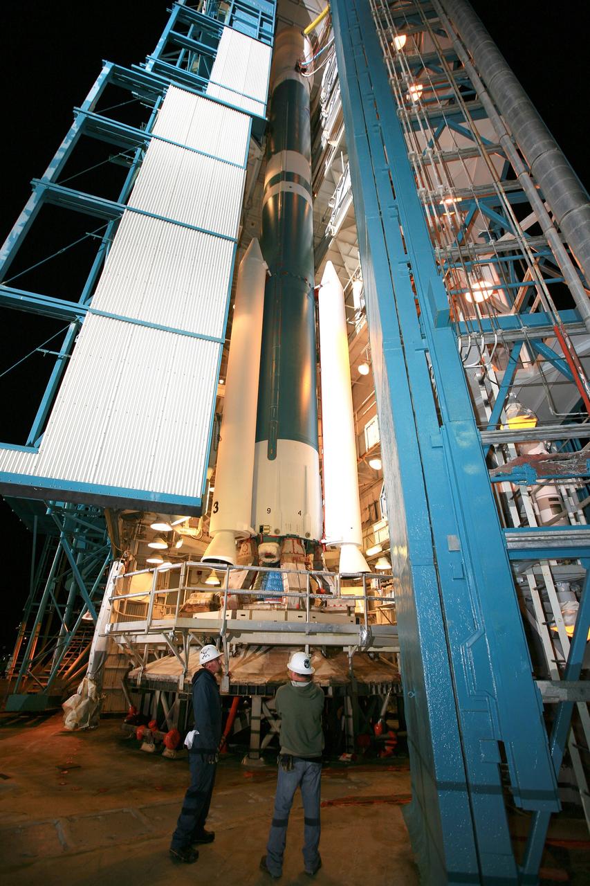 VANDENBERG AIR FORCE BASE, Calif. – The launch gantry is rolled back to reveal the United Launch Alliance Delta II rocket with the Soil Moisture Active Passive, or SMAP, satellite aboard, at the Space Launch Complex 2 at Vandenberg Air Force Base, California. SMAP is a remote sensing mission designed to measure and map the Earth's soil moisture distribution and freeze/thaw stat with unprecedented accuracy, resolution and coverage. SMAP will provide global measurements of soil moisture and its freeze/thaw state. These measurements will be used to enhance understanding of processes that link the water, energy and carbon cycles, and to extend the capabilities of weather and climate prediction models. SMAP data also will be used to quantify net carbon flux in boreal landscapes and to develop improved flood prediction and drought monitoring capabilities. Launch is scheduled for Jan. 29, 2015. To learn more about SMAP, visit http://smap.jpl.nasa.gov Photo credit: NASA/Kim Shiflett
