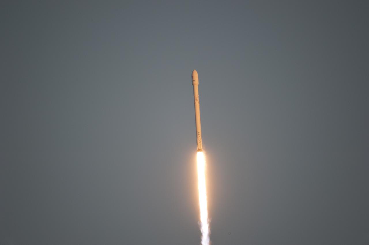 The glow of sunset illuminates the SpaceX Falcon 9 rocket as it soars away from Space Launch Complex 40 at Cape Canaveral Air Force Station in Florida carrying NOAA’s Deep Space Climate Observatory spacecraft, or DSCOVR. Liftoff occurred at 6:03 p.m. EST. DSCOVR is a partnership between NOAA, NASA and the U.S. Air Force, and will maintain the nation's real-time solar wind monitoring capabilities. To learn more about DSCOVR, visit http://www.nesdis.noaa.gov/DSCOVR. Photo credit: NASA/Kim Shiflett