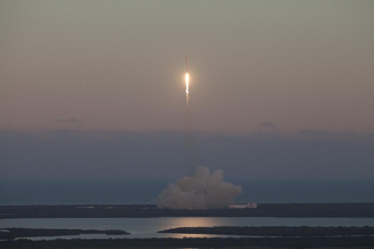 The SpaceX Falcon 9 rocket climbs away from Space Launch Complex 40 at Florida’s Cape Canaveral Air Force Station. On board is NOAA’s Deep Space Climate Observatory spacecraft, or DSCOVR. Liftoff occurred at 6:03 p.m. EST. DSCOVR is a partnership between NOAA, NASA and the U.S. Air Force, and will maintain the nation's real-time solar wind monitoring capabilities. To learn more about DSCOVR, visit http://www.nesdis.noaa.gov/DSCOVR. Photo credit: NASA/Kim Shiflett