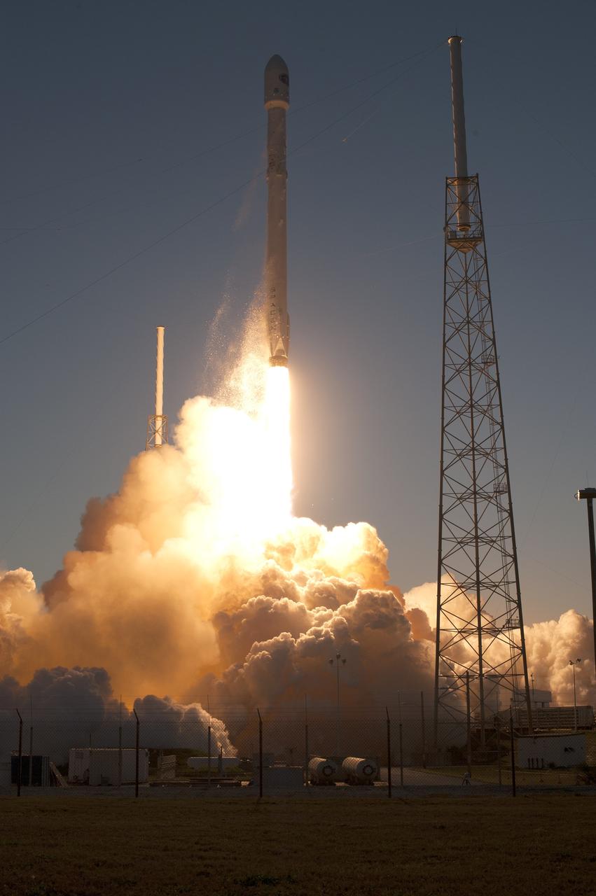 NOAA’s Deep Space Climate Observatory spacecraft, or DSCOVR, is boosted into space aboard the SpaceX Falcon 9 rocket. Liftoff from Space Launch Complex 40 at Cape Canaveral Air Force Station in Florida occurred at 6:03 p.m. EST. DSCOVR is a partnership between NOAA, NASA and the U.S. Air Force, and will maintain the nation's real-time solar wind monitoring capabilities. To learn more about DSCOVR, visit http://www.nesdis.noaa.gov/DSCOVR. Photo credit: NASA/Tony Gray and Tim Powers