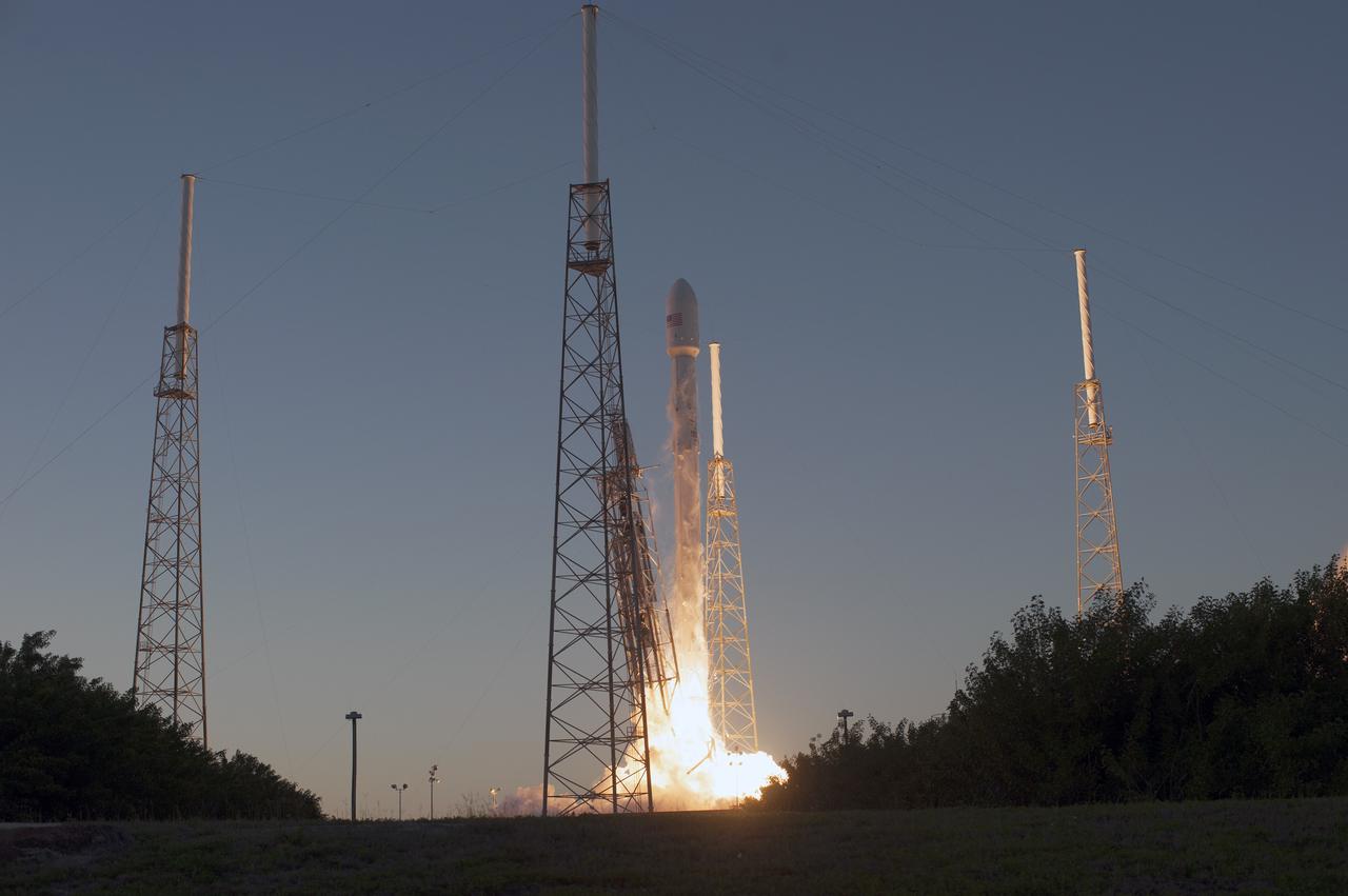 The SpaceX Falcon 9 rocket carrying NOAA’s Deep Space Climate Observatory spacecraft, or DSCOVR, lifts off from Space Launch Complex 40 at Cape Canaveral Air Force Station in Florida at 6:03 p.m. EST. DSCOVR is a partnership between NOAA, NASA and the U.S. Air Force, and will maintain the nation's real-time solar wind monitoring capabilities. To learn more about DSCOVR, visit http://www.nesdis.noaa.gov/DSCOVR. Photo credit: NASA/Tony Gray and Tim Powers