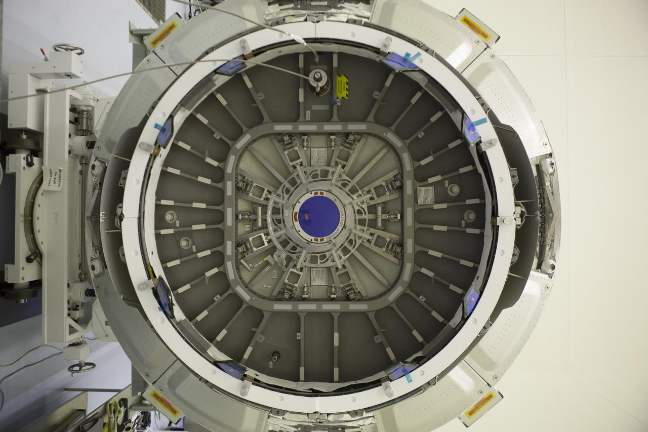 Inside the Payload Hazardous Servicing Facility at NASA's Kennedy Space Center in Florida, the hatch has been closed for the upcoming flight of a Cygnus cargo vessel. The spacecraft is scheduled for the upcoming Orbital ATK Commercial Resupply Services-6 mission to deliver hardware and supplies to the International Space Station. The Cygnus is scheduled to lift off atop a United Launch Alliance Atlas V rocket on March 22.