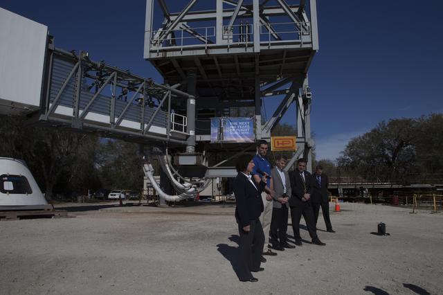 NASA image: Media Event at CCP White Room/Crew Access Arm