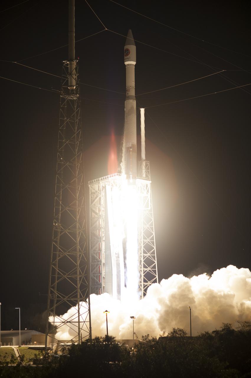 Cape Canaveral Air Force Station carrying an Orbital ATK Cygnus resupply spacecraft on a commercial resupply services mission to the International Space Station. Liftoff was at 11:05 p.m. EDT. Cygnus will deliver the second generation of a portable onboard printer to demonstrate 3-D printing, an instrument for first space-based observations of the chemical composition of meteors entering Earth’s atmosphere and an experiment to study how fires burn in microgravity.