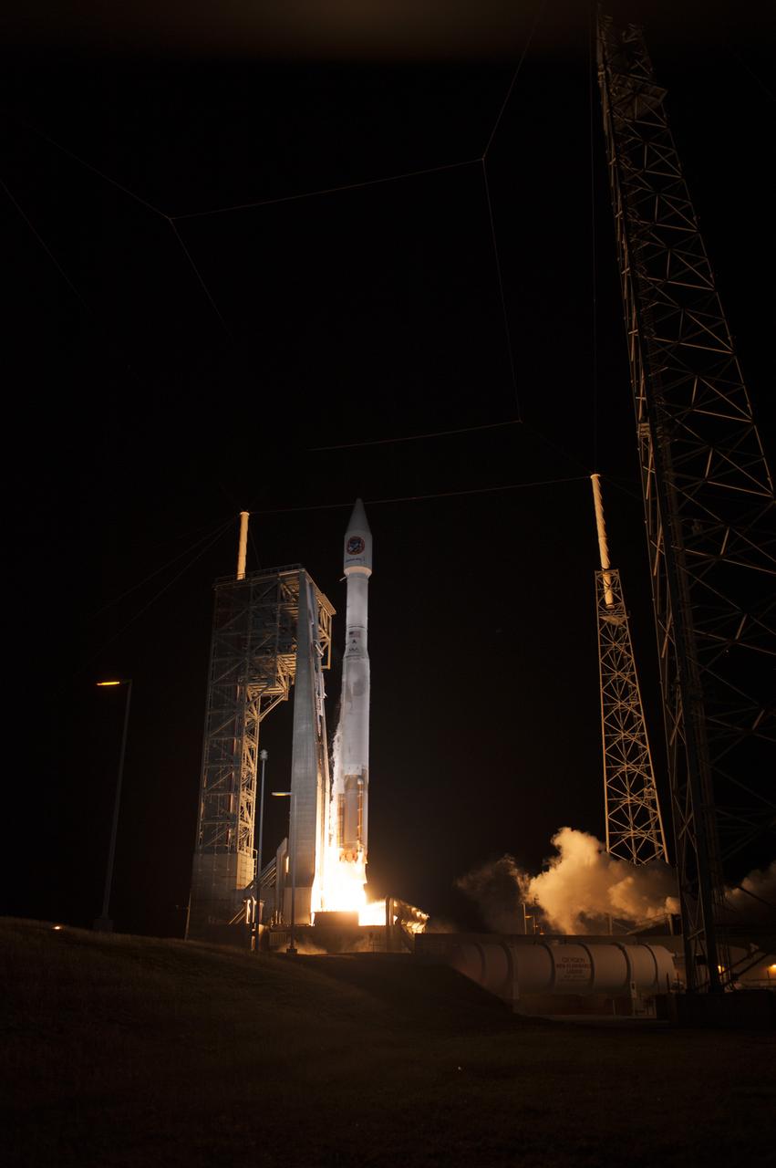 A United Launch Alliance Atlas V rocket lifts off from Space Launch Complex 41 at Cape Canaveral Air Force Station in Florida carrying an Orbital ATK Cygnus resupply spacecraft on a commercial resupply services mission to the International Space Station. Liftoff was at 11:05 p.m. EDT. Cygnus will deliver the second generation of a portable onboard printer to demonstrate 3-D printing, an instrument for first space-based observations of the chemical composition of meteors entering Earth’s atmosphere and an experiment to study how fires burn in microgravity.