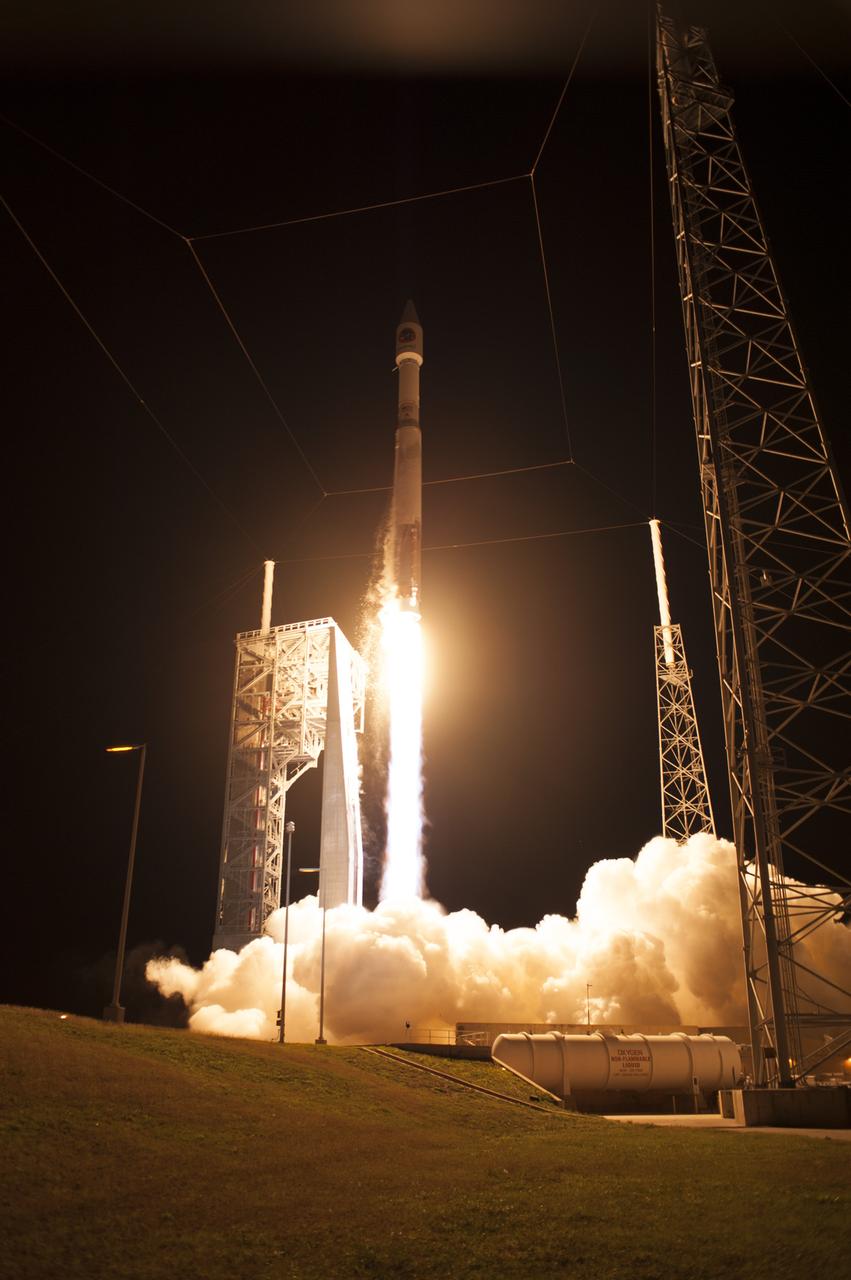 A United Launch Alliance Atlas V rocket lifts off from Space Launch Complex 41 at Cape Canaveral Air Force Station in Florida carrying an Orbital ATK Cygnus resupply spacecraft on a commercial resupply services mission to the International Space Station. Liftoff was at 11:05 p.m. EDT. Cygnus will deliver the second generation of a portable onboard printer to demonstrate 3-D printing, an instrument for first space-based observations of the chemical composition of meteors entering Earth’s atmosphere and an experiment to study how fires burn in microgravity.