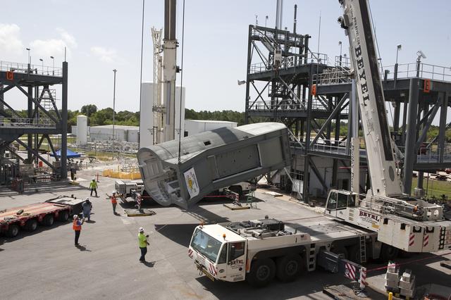 NASA image: Tail Service Mast Umbilical Arrival
